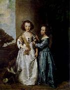 Anthony Van Dyck Portrait of Elizabeth and Philadelphia Wharton USA oil painting reproduction